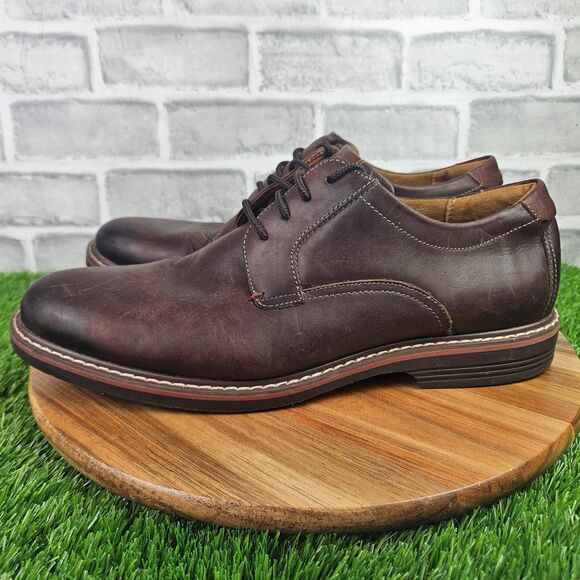 Florsheim Shoes Mens 10 W Brown Leather Norwalk Plain Toe Oxford Comfortech main image 9